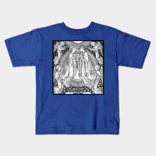 Coronation of the Blessed Virgin Mary (w/ background) Kids T-Shirt